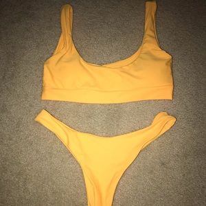 Zaful Neon Yellow Bikini